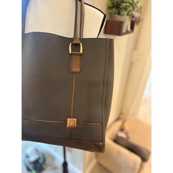 Diane Von Furstenberg LG Gray Canvas Leather Carry-On Weekender/Travel Bag - Picture 2 of 10